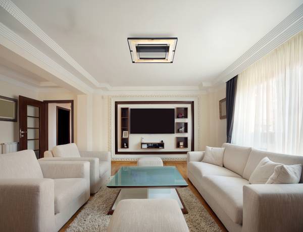 Lampada da soffitto Rilas A Massello di bambù / Ferro - 2 punto luce