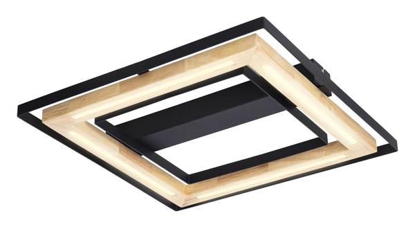 Lampada da soffitto Rilas A Massello di bambù / Ferro - 2 punto luce