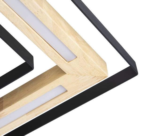 Lampada da soffitto Rilas A Massello di bambù / Ferro - 2 punto luce