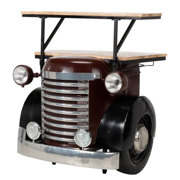 Bartisch Gimona Mango massiv / Metall - Mango / Schwarz