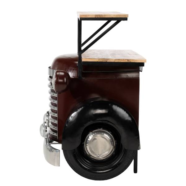 Bartisch Gimona Mango massiv / Metall - Mango / Schwarz