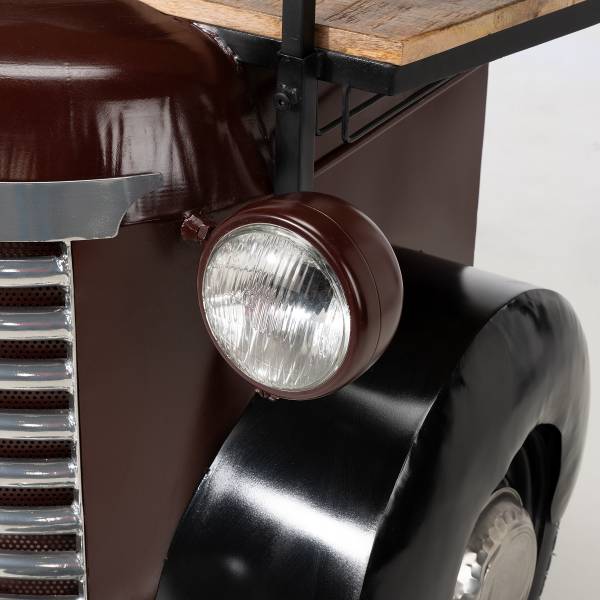 Bartisch Gimona Mango massiv / Metall - Mango / Schwarz