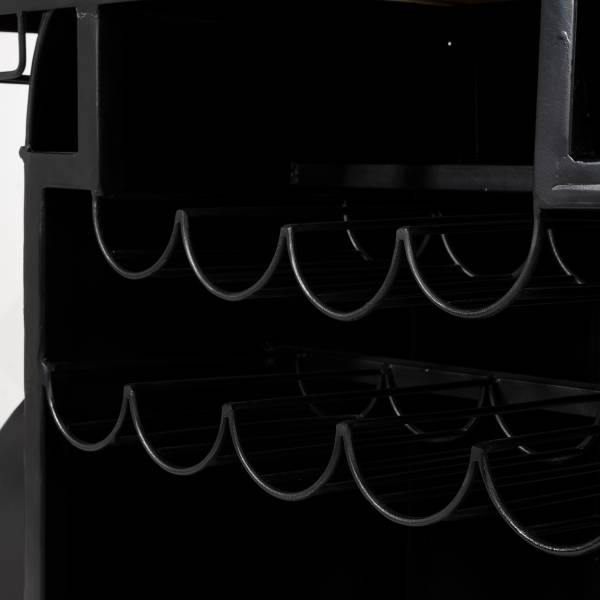 Bartisch Gimona Mango massiv / Metall - Mango / Schwarz