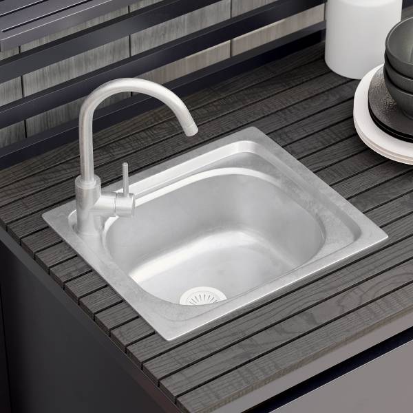 Set 3 mobili da cucina outdoor Portol A Alluminio / materiale plastico - Nero