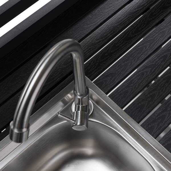 Set 3 mobili da cucina outdoor Portol A Alluminio / materiale plastico - Nero