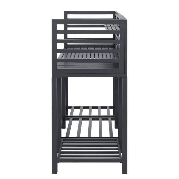 Buitenkeuken Portol set van 3 combi B aluminium/kunststof - zwart