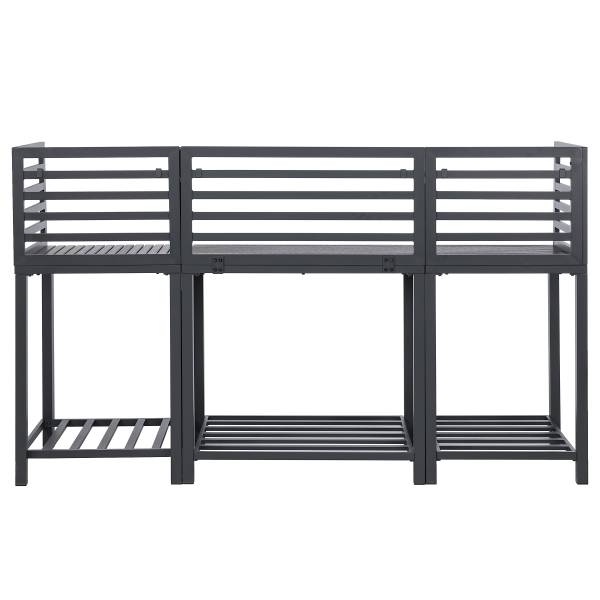 Buitenkeuken Portol set van 3 combi B aluminium/kunststof - zwart