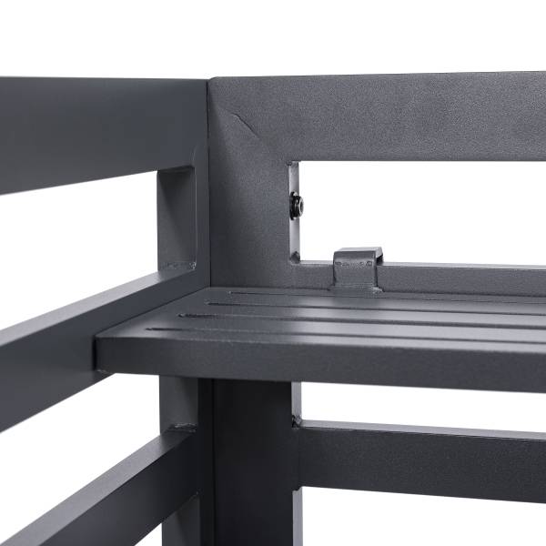 Buitenkeuken Portol set van 3 combi B aluminium/kunststof - zwart