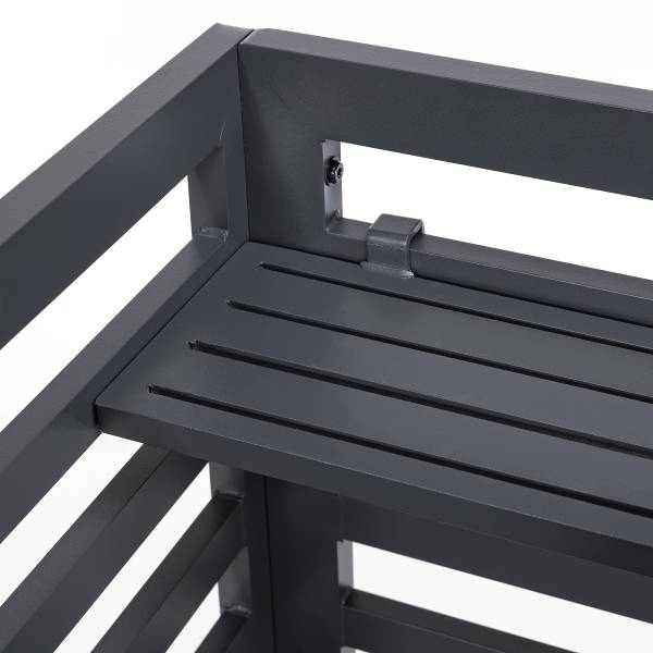 Buitenkeuken Portol set van 3 combi B aluminium/kunststof - zwart