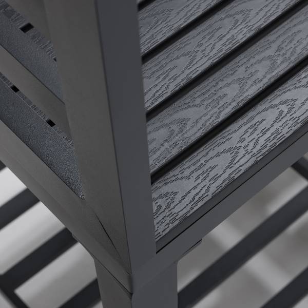 Cuisine de jardin Portol A - 2 élém. Aluminium / Matière plastique - Noir