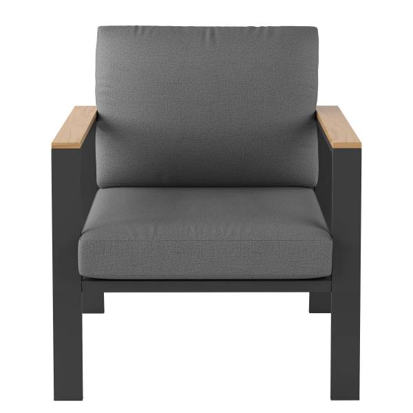 Ensemble de jardin Aviel D - 2 élém. Aluminium / Polyester - Anthracite