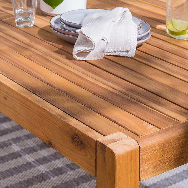 Set di 5 mobili da esterno Bayton E Legno massello di acacia / Poliestere - Beige / Marrone