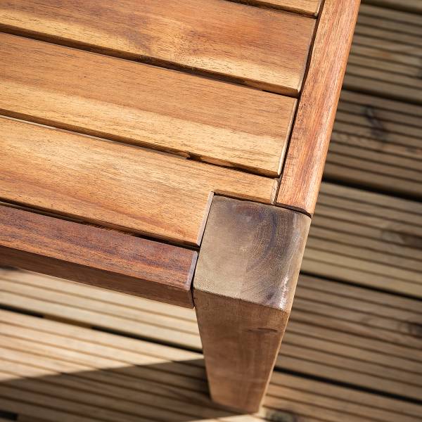 Set di 5 mobili da esterno Bayton E Legno massello di acacia / Poliestere - Beige / Marrone