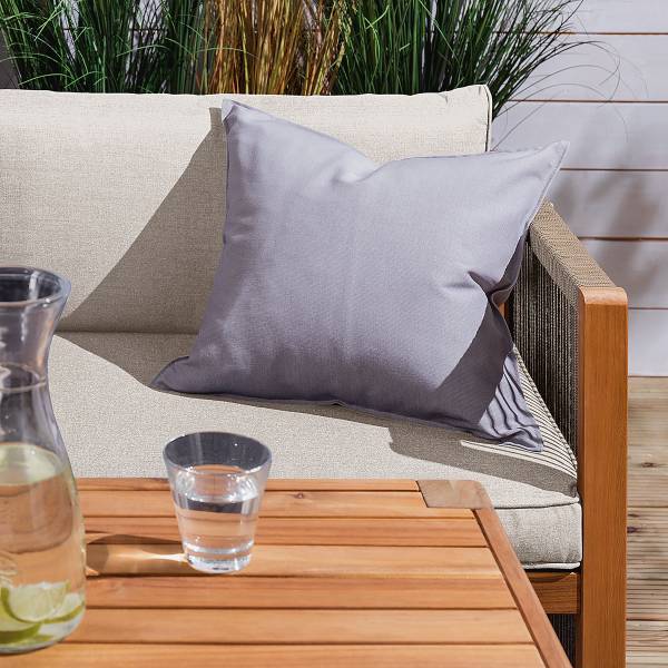 Set di 5 mobili da esterno Bayton E Legno massello di acacia / Poliestere - Beige / Marrone