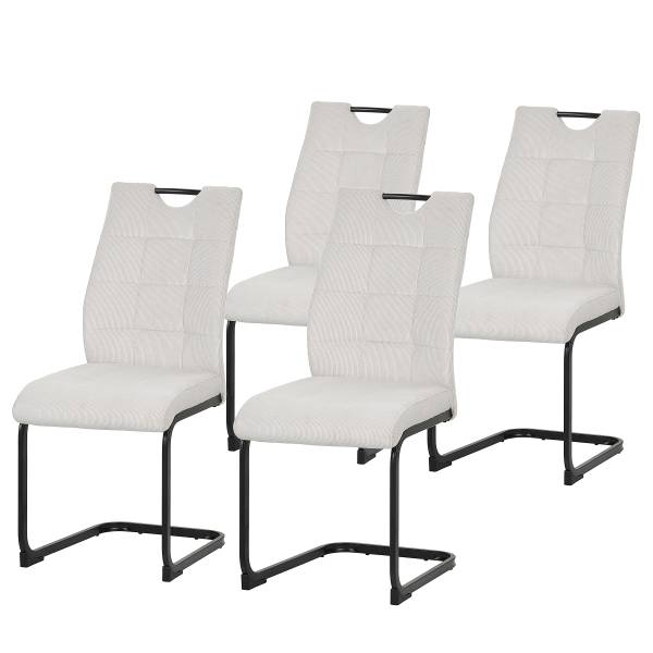 Set di 4 sedie a sbalzo Konity Beige