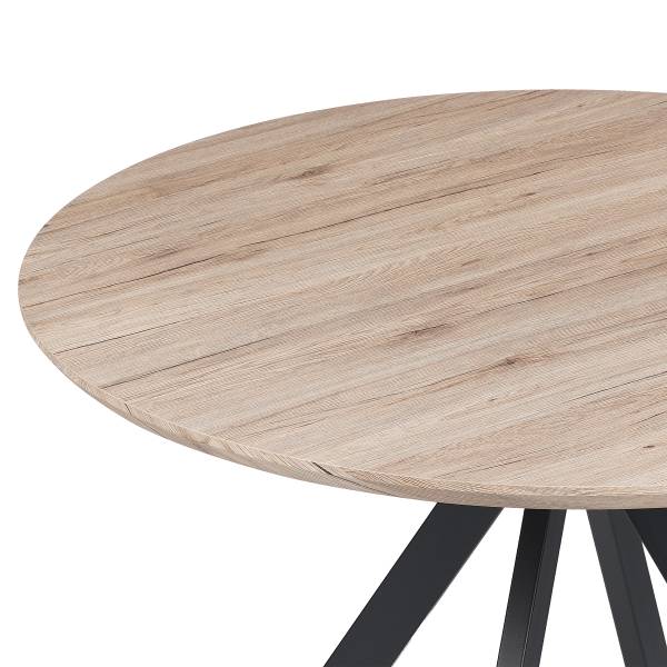 Tavolo da pranzo SADUNA Effetto rovere / Nero