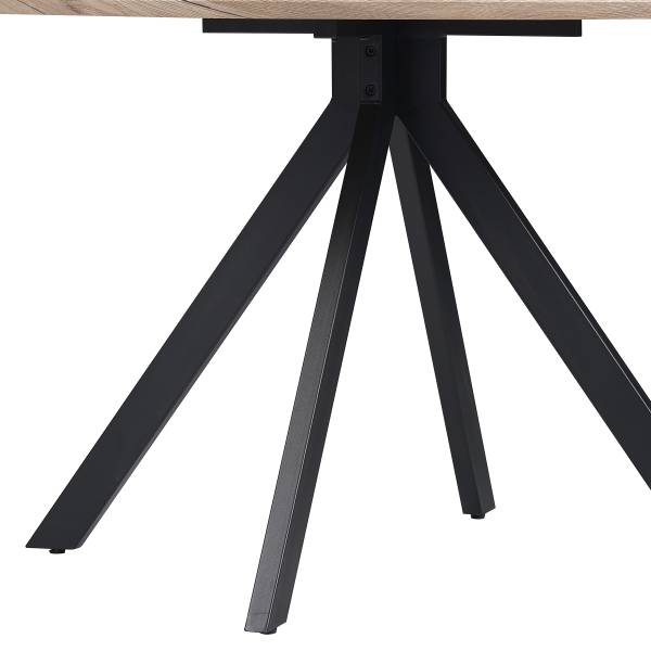 Tavolo da pranzo SADUNA Effetto rovere / Nero