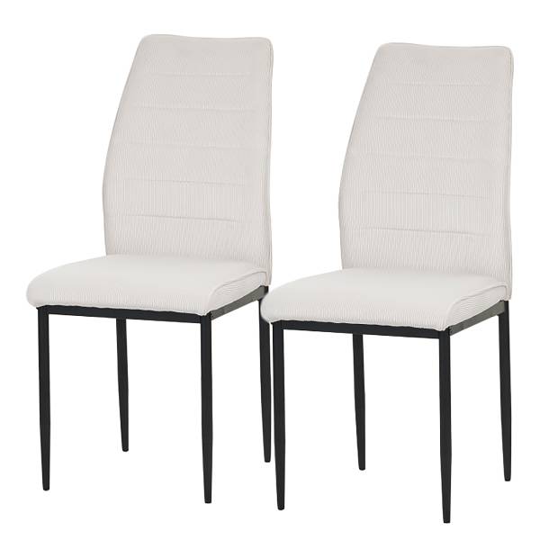 Chaises capitonnées GALEVO - Lot de 2 Beige