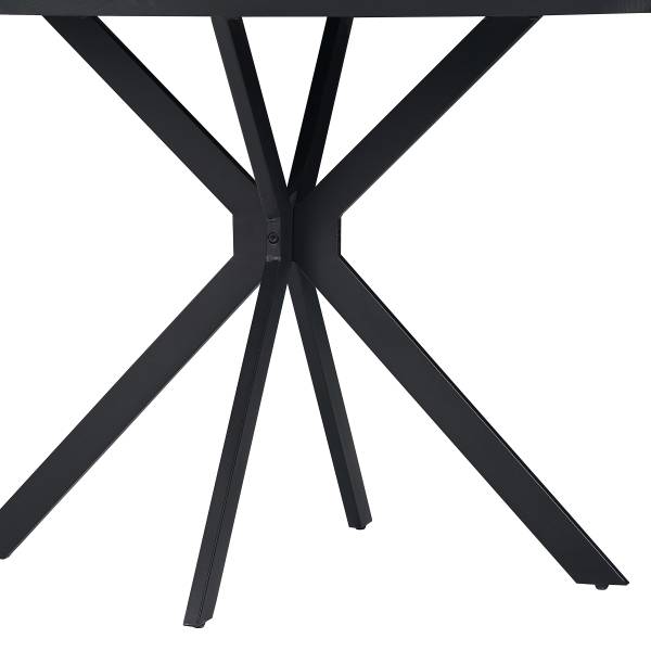 Esstisch SADEMA Eiche Hell Dekor / Schwarz