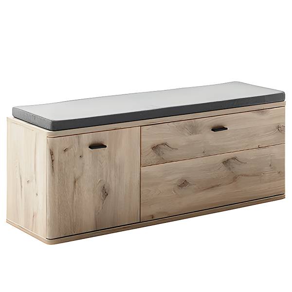 Garderobenbank Kunta 130 cm Eiche Viking Dekor / Graphit