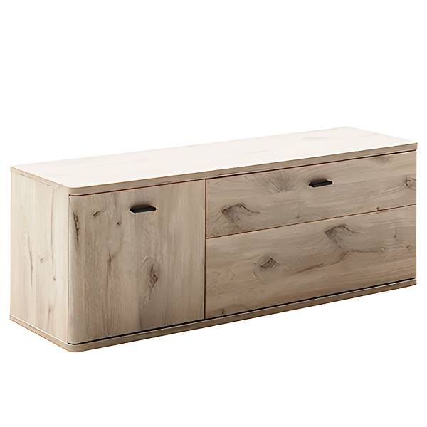 Garderobenbank Kunta 130 cm Eiche Viking Dekor / Graphit