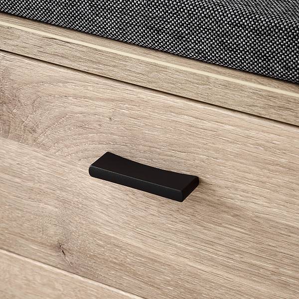 Garderobenbank Kunta 85 cm Eiche Viking Dekor / Graphit