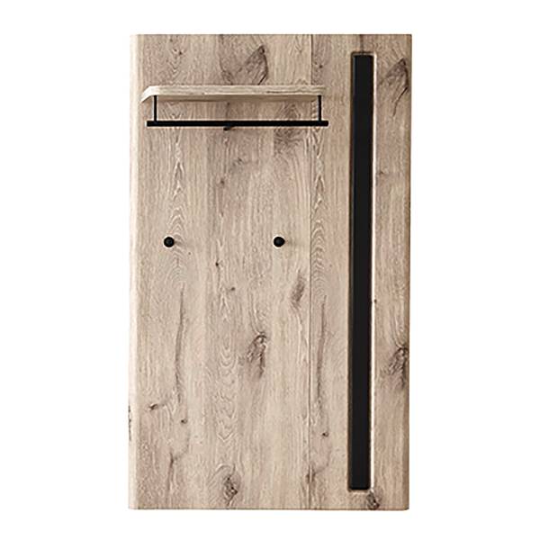 Garderobenpaneel Kunta Eiche Viking Dekor / Graphit