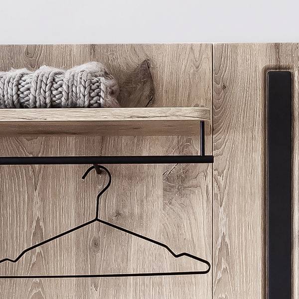 Garderobenpaneel Kunta Eiche Viking Dekor / Graphit