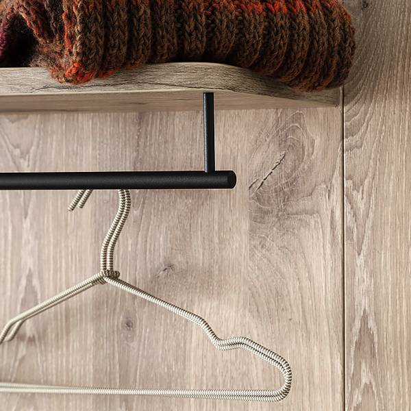 Garderobenpaneel Kunta Eiche Viking Dekor / Graphit