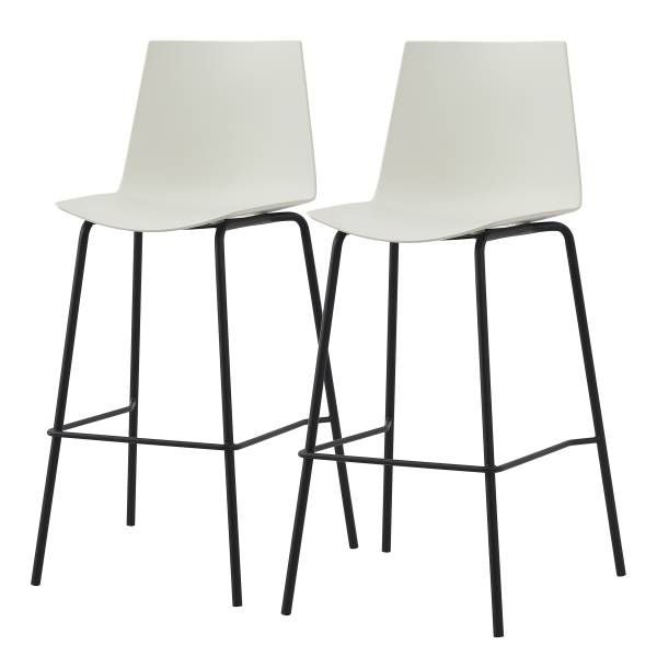 Set di 2 sedie da bar ALLEEN Bianco