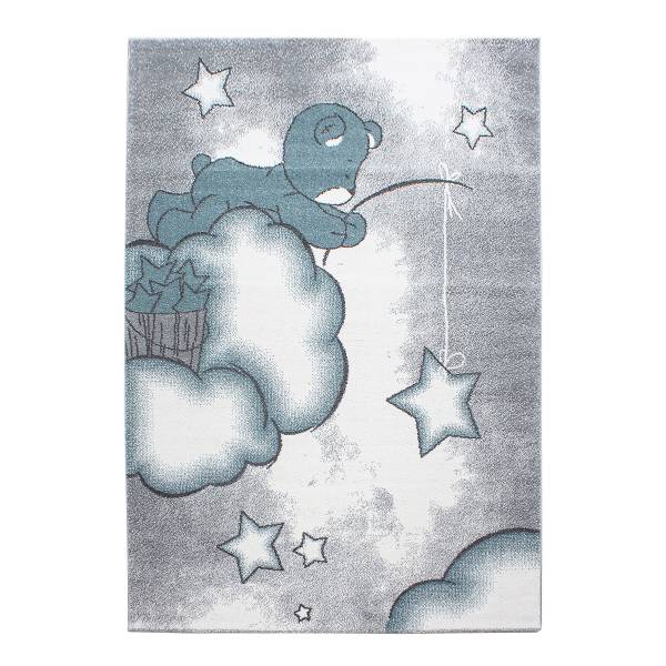 Tappeto per cameretta Kids Orsetti Poliestere / Polipropilene - Blu - 80 x 150 cm