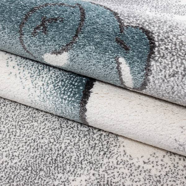 Tappeto per cameretta Kids Orsetti Poliestere / Polipropilene - Blu - 80 x 150 cm