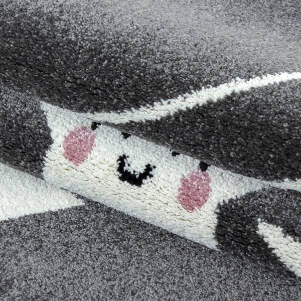 Tappeto per cameretta Kids Stelline Poliestere / Polipropilene - Grigio - 80 x 150 cm