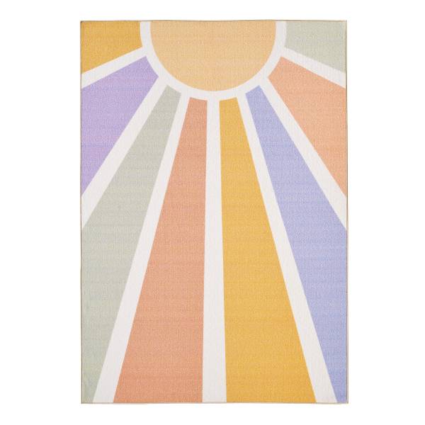 Tappeto cameretta Play Raggio di sole Polipropilene / Poliammide - Multicolore - 120 x 170 cm