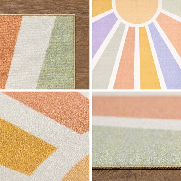 Tappeto cameretta Play Raggio di sole Polipropilene / Poliammide - Multicolore - 120 x 170 cm