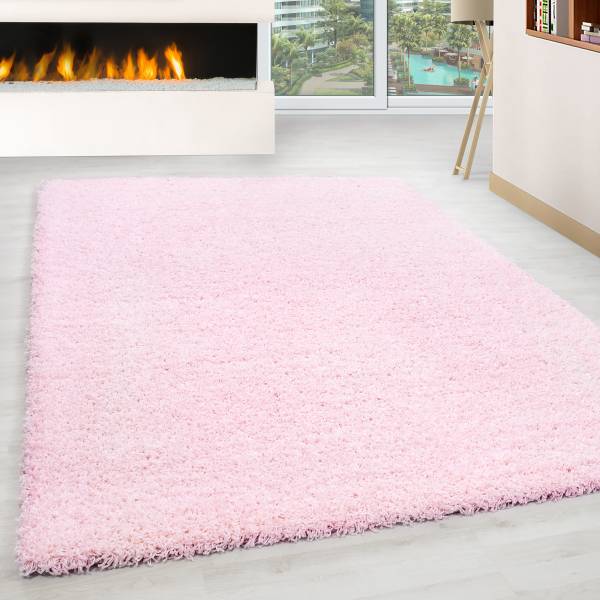 Hochflorteppich Life Typ A Polypropylene / Polyester - Pink - 240 x 340 cm