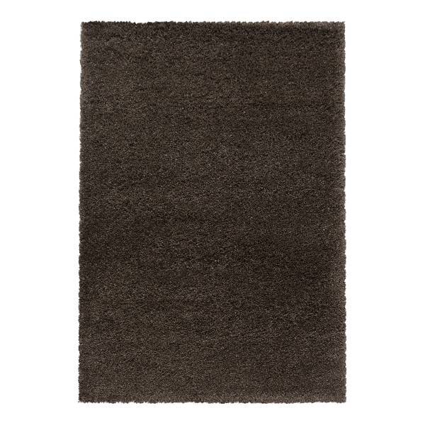 Hoogpolig vloerkleed Fluffy polypropeen/polyester - bruin - 120 x 170 cm