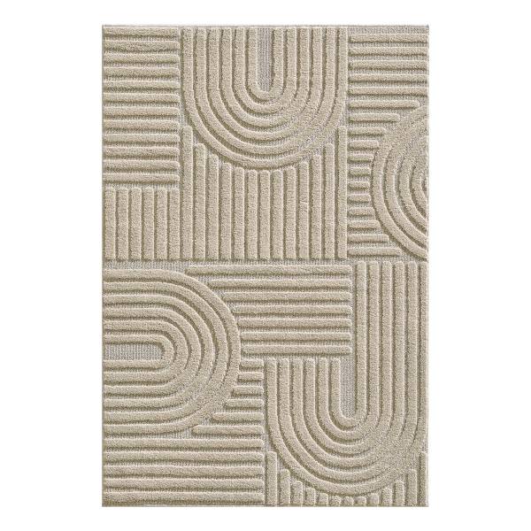 Kurzflorteppich Art Polypropylene / Polyester - Beige - 240 x 340 cm