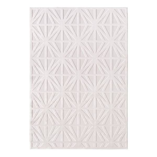 Tapis à poils courts Doha - Type E Polypropylène / Polyester - Crème - 80 x 150 cm