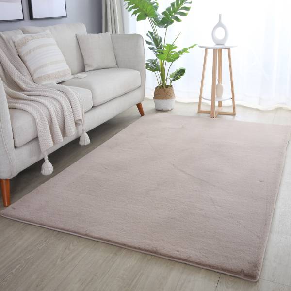 Kurzflorteppich Pouffy 5100 Polyester - Beige - 120 x 170 cm