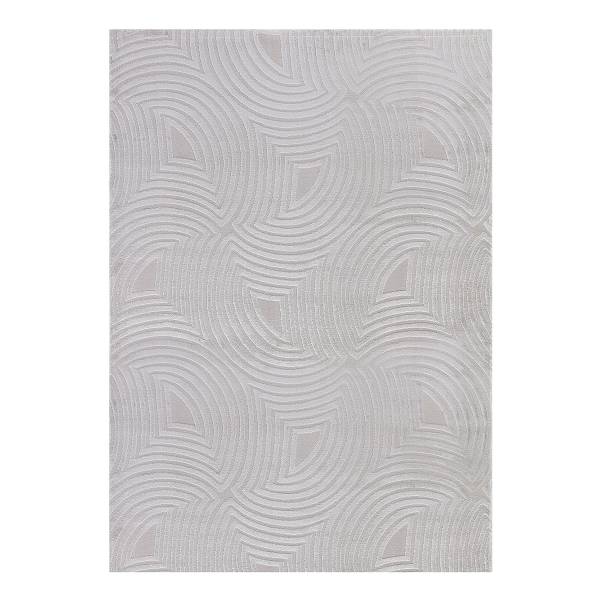 Tappeto a pelo corto Sahara C Poliestere / Polipropilene - Argento - 240 x 340 cm