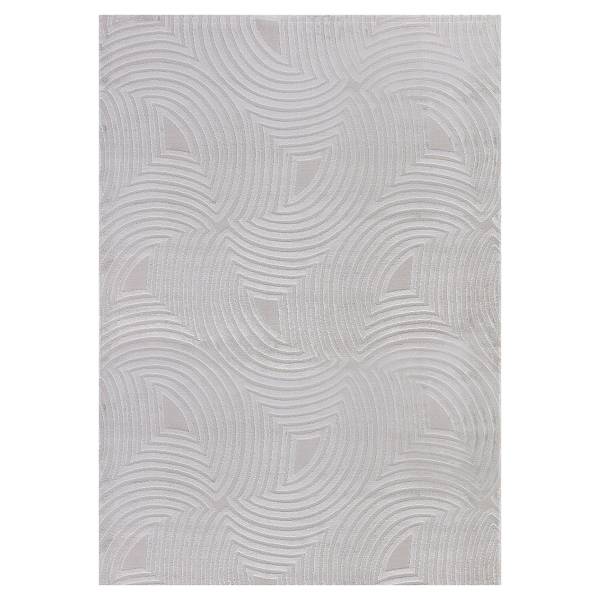 Tappeto a pelo corto Sahara C Poliestere / Polipropilene - Argento - 240 x 340 cm