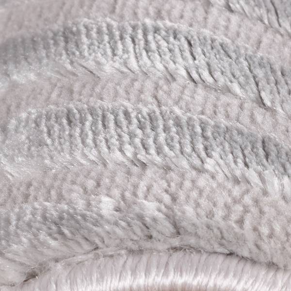 Tappeto a pelo corto Sahara C Poliestere / Polipropilene - Argento - 240 x 340 cm