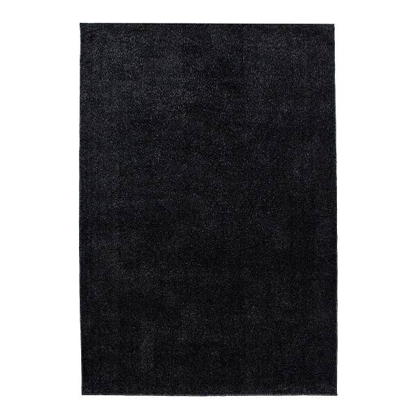 Kurzflorteppich Ata Polypropylene / Polyester - Anthrazit - 80 x 150 cm