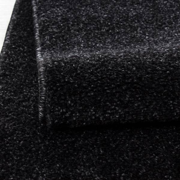 Kurzflorteppich Ata Polypropylene / Polyester - Anthrazit - 80 x 150 cm