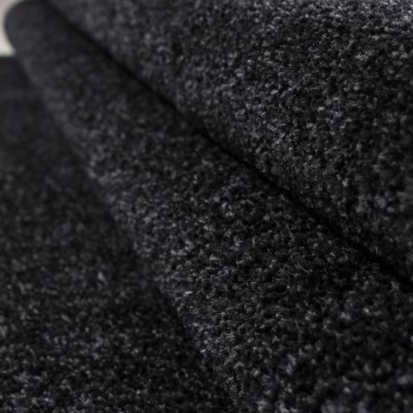 Kurzflorteppich Ata Polypropylene / Polyester - Anthrazit - 80 x 150 cm