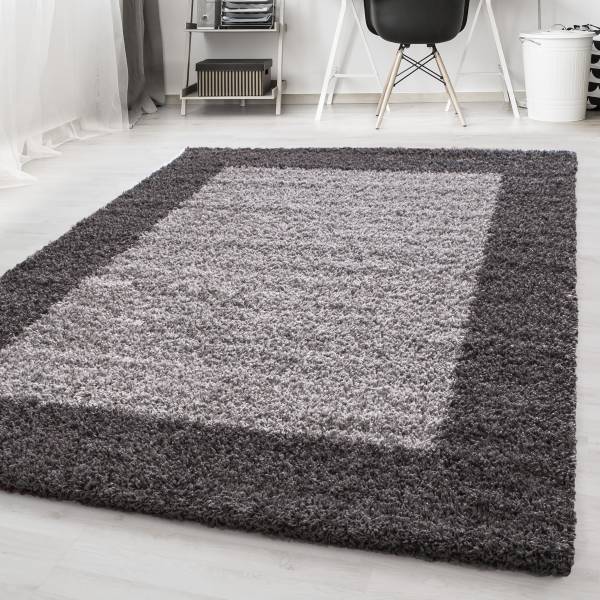 Hoogpolig vloerkleed Life type A polypropeen/polyester - grijs - 300 x 400 cm