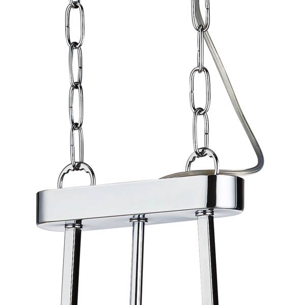 Hanglamp Victoria zilver - staal - kristalglas - 30 x 50 x 78 cm