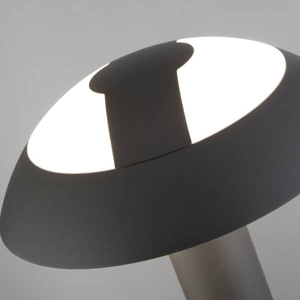 LED-padverlichting Mushroom grijs - aluminium - polycarbonaat - 17 x 73 x 17 cm