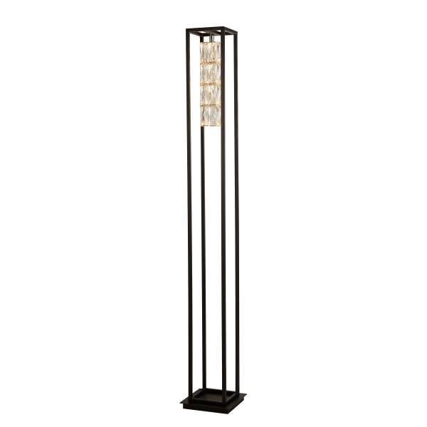 Lampada da terra Elevator Nero - Acciaio - Vetro trasparente - 20 x 141 x 20 cm